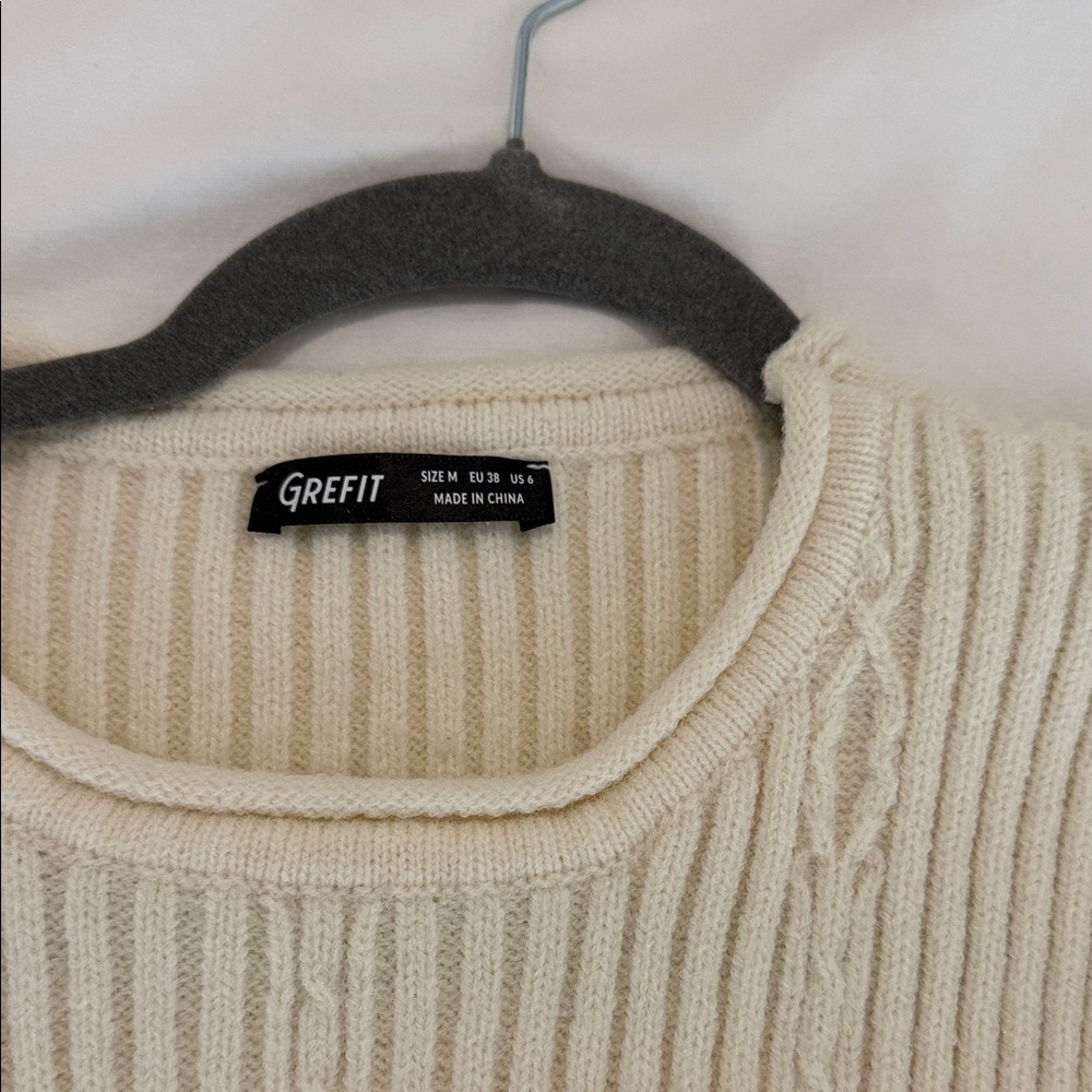 Cream Textured Knit Top - Picture 2 of 4